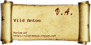 Vild Antos névjegykártya
